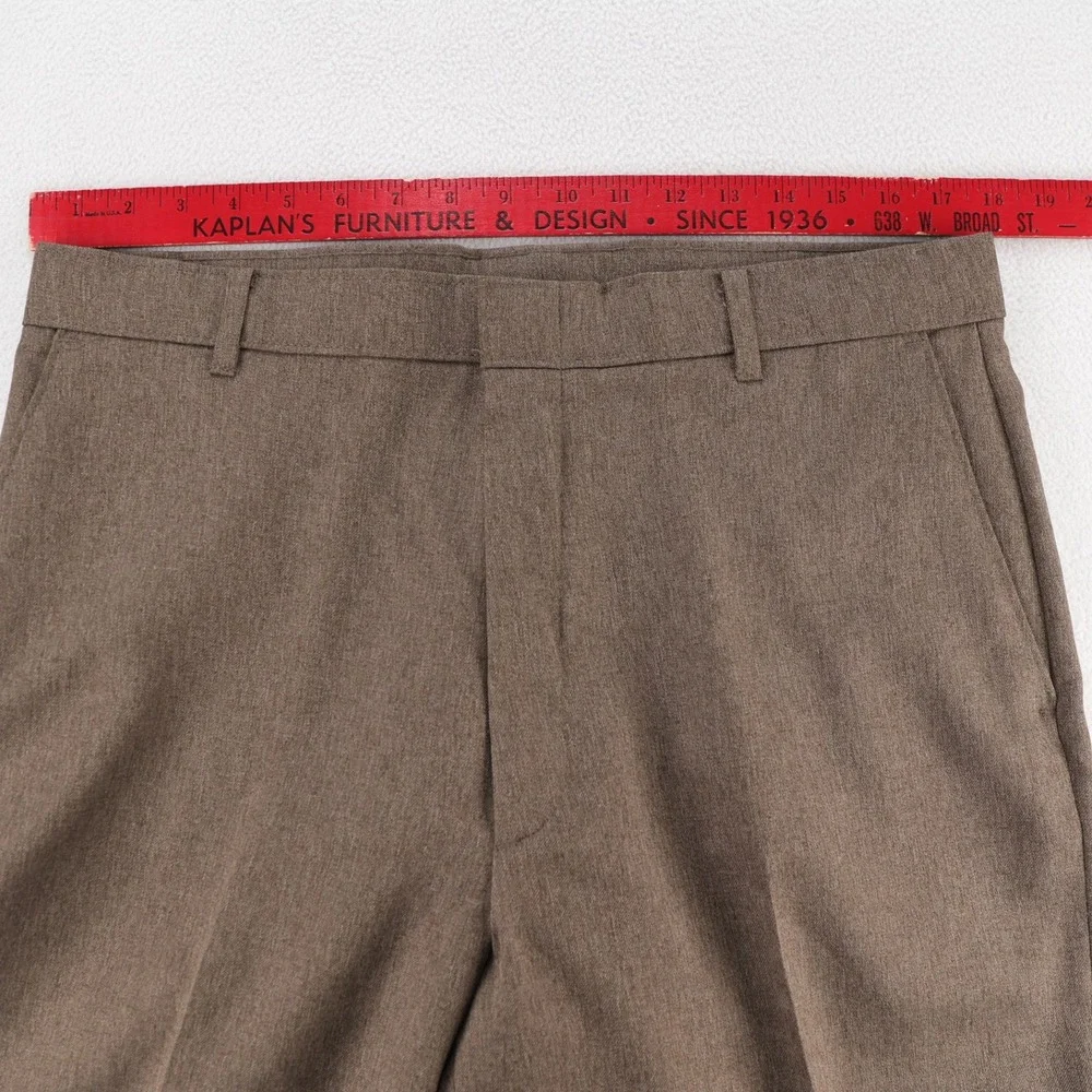 Levis Action Slacks Mens 36x30 Brown Heather Polyester‎ Straight Leg 476902725